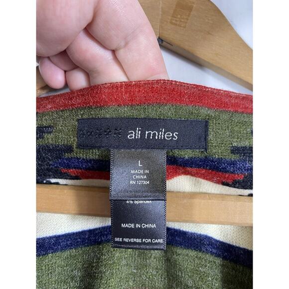 Ali Miles Cardigan Duster Sweater Size Large NEW Southwestern Navajo Cabincore - Picture 9 of 15